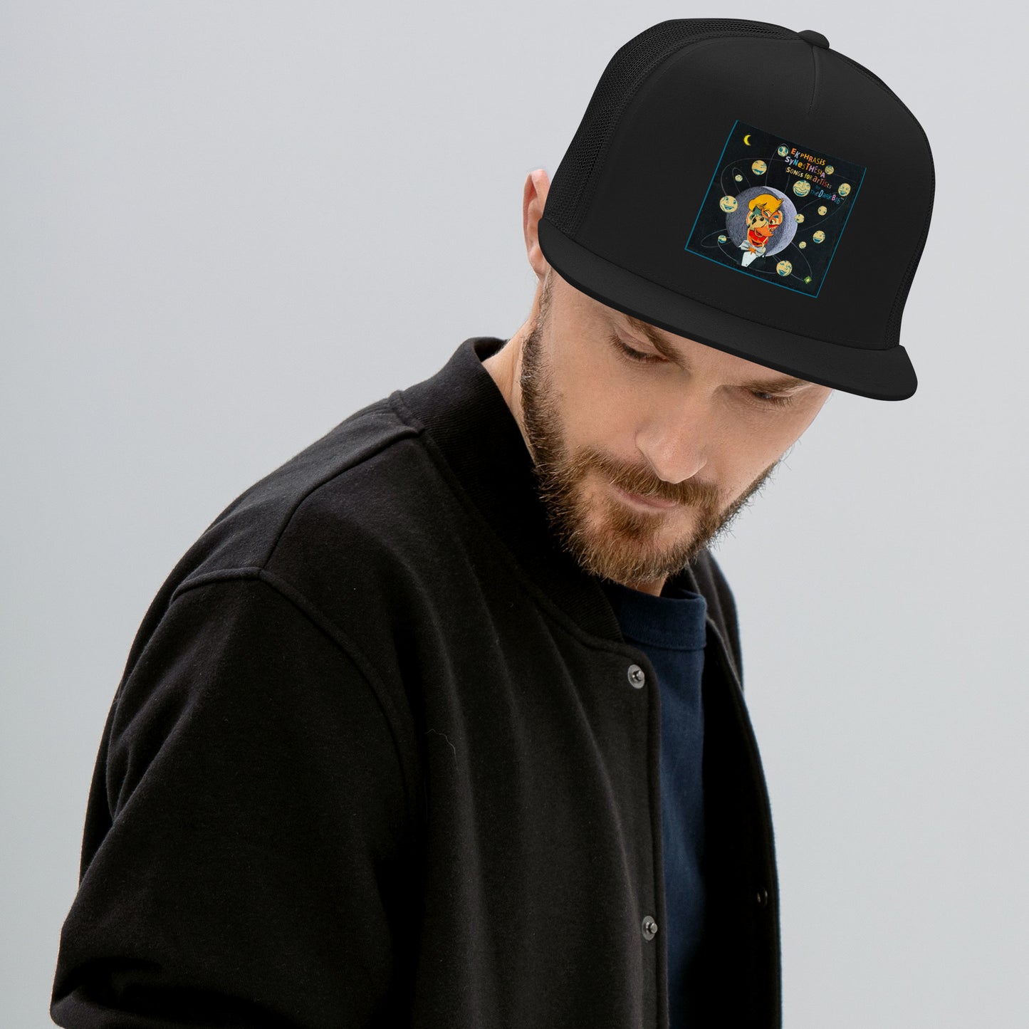 The Dark Bob 'Ekphrasis Synesthesia, Songs for Artists' Trucker Cap; Cover Art by Lou Beach