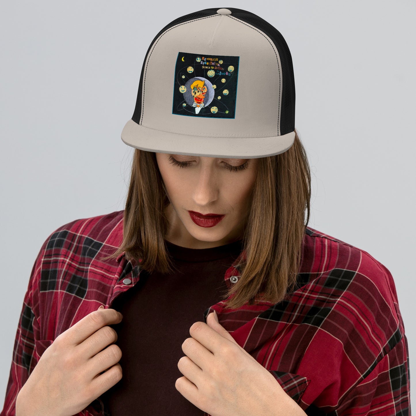 The Dark Bob 'Ekphrasis Synesthesia, Songs for Artists' Trucker Cap; Cover Art by Lou Beach