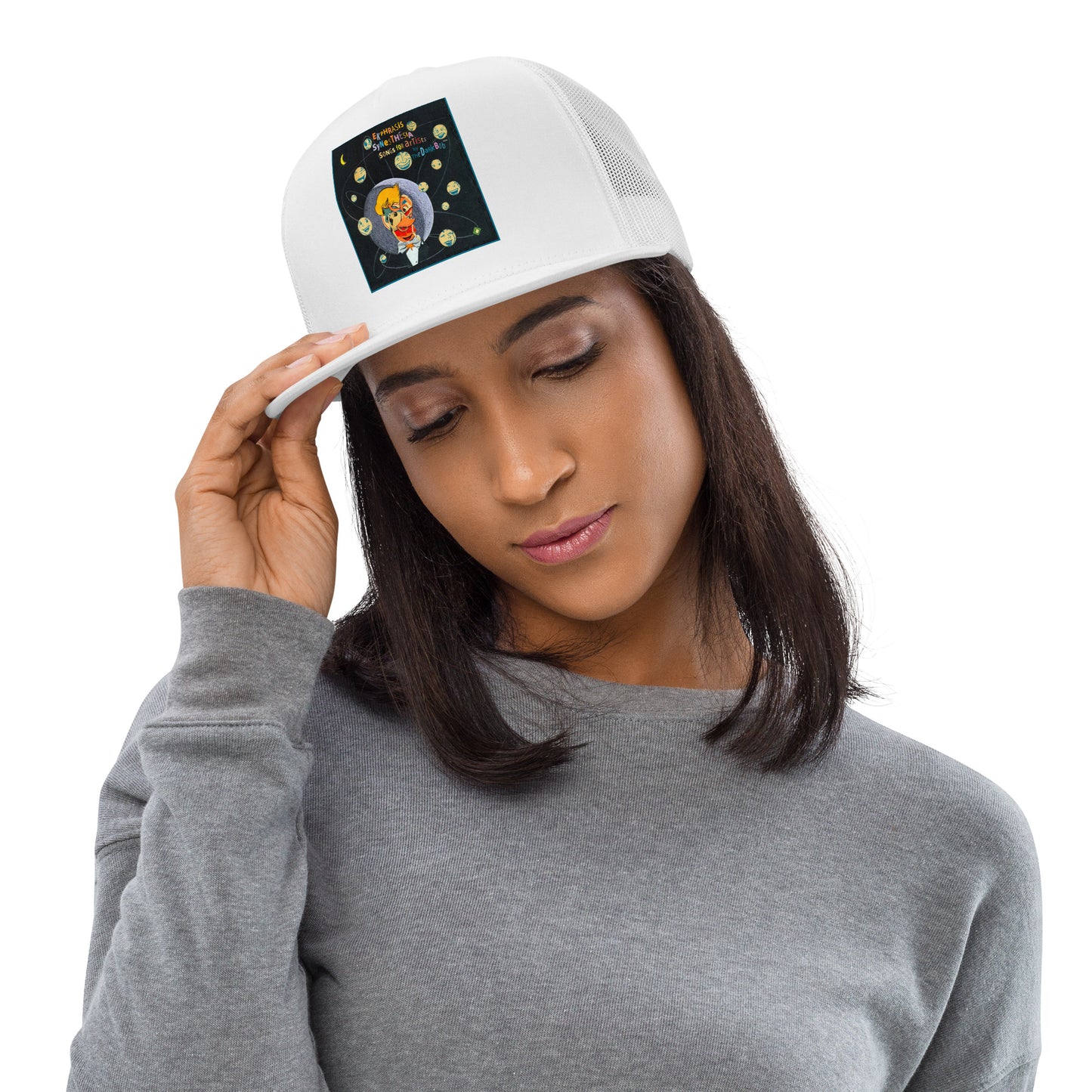 The Dark Bob 'Ekphrasis Synesthesia, Songs for Artists' Trucker Cap; Cover Art by Lou Beach