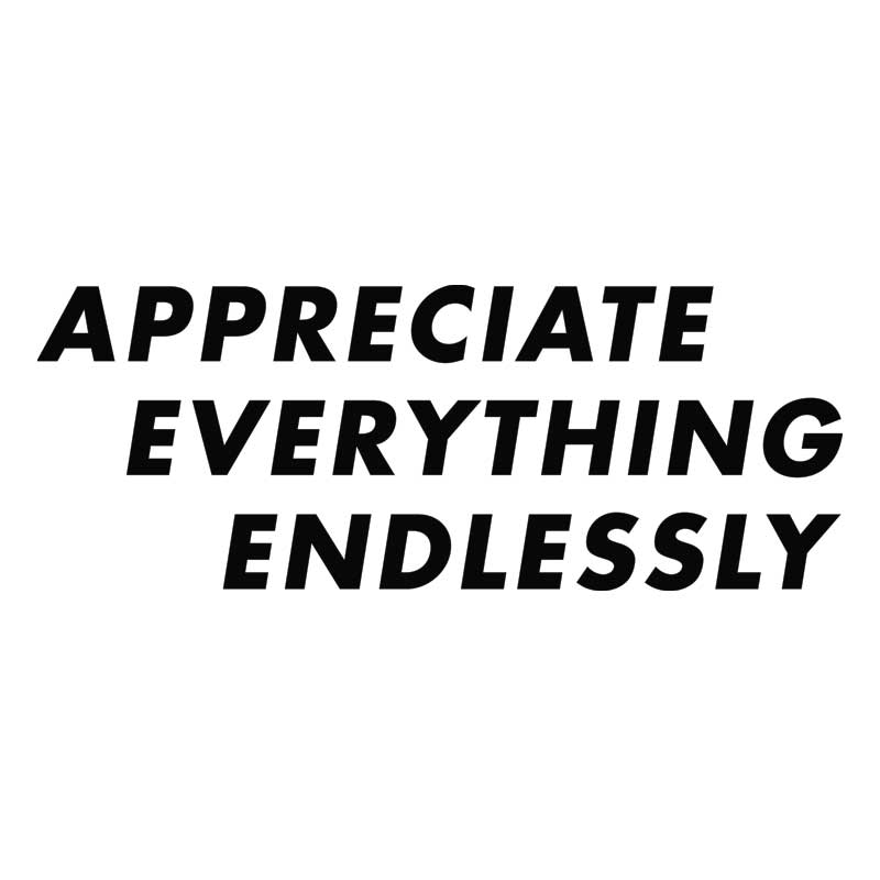 'Appreciate Everything Endlessly' 3-D Puff Embroidery, Monochromatic Embroidered Cap, White