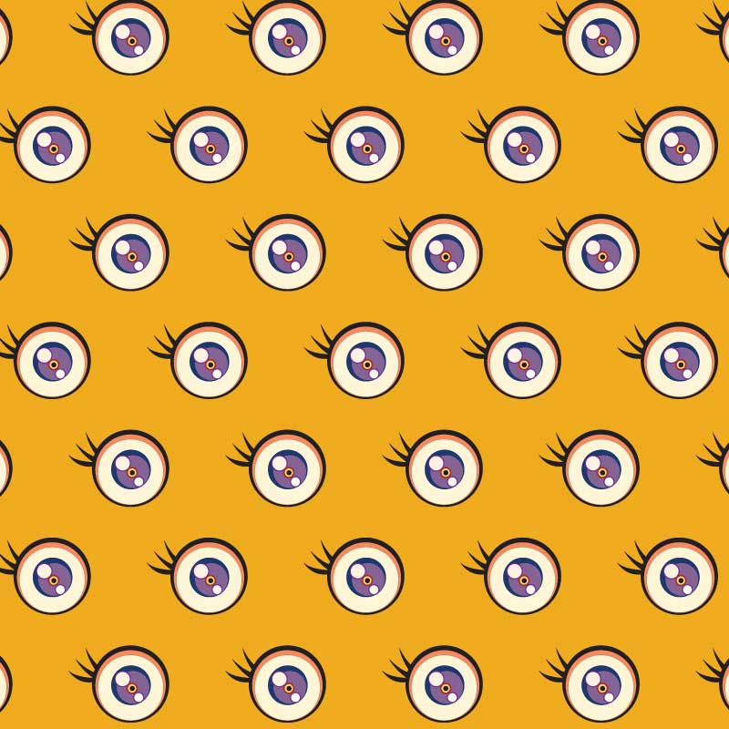 Aye For Art! Print Backpack, Yellow