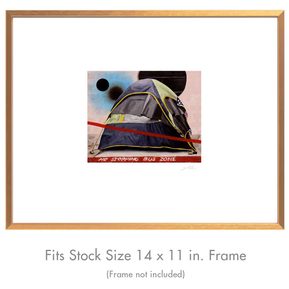 Lisa Adams: 'Tent House 2' Art Drop Print Editions
