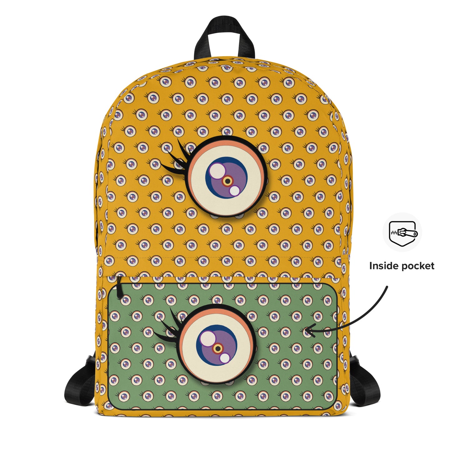 Aye For Art! Print Backpack, Yellow