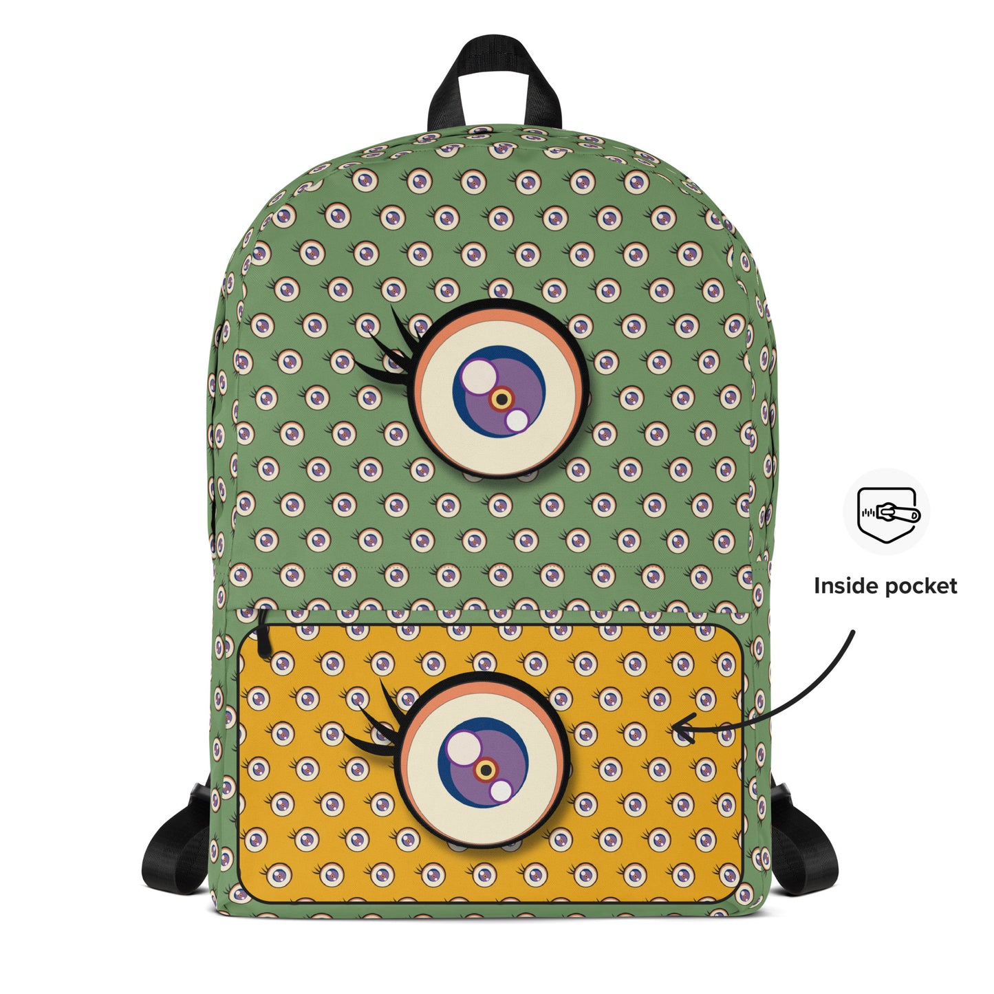 Aye For Art! Print Backpack, Green