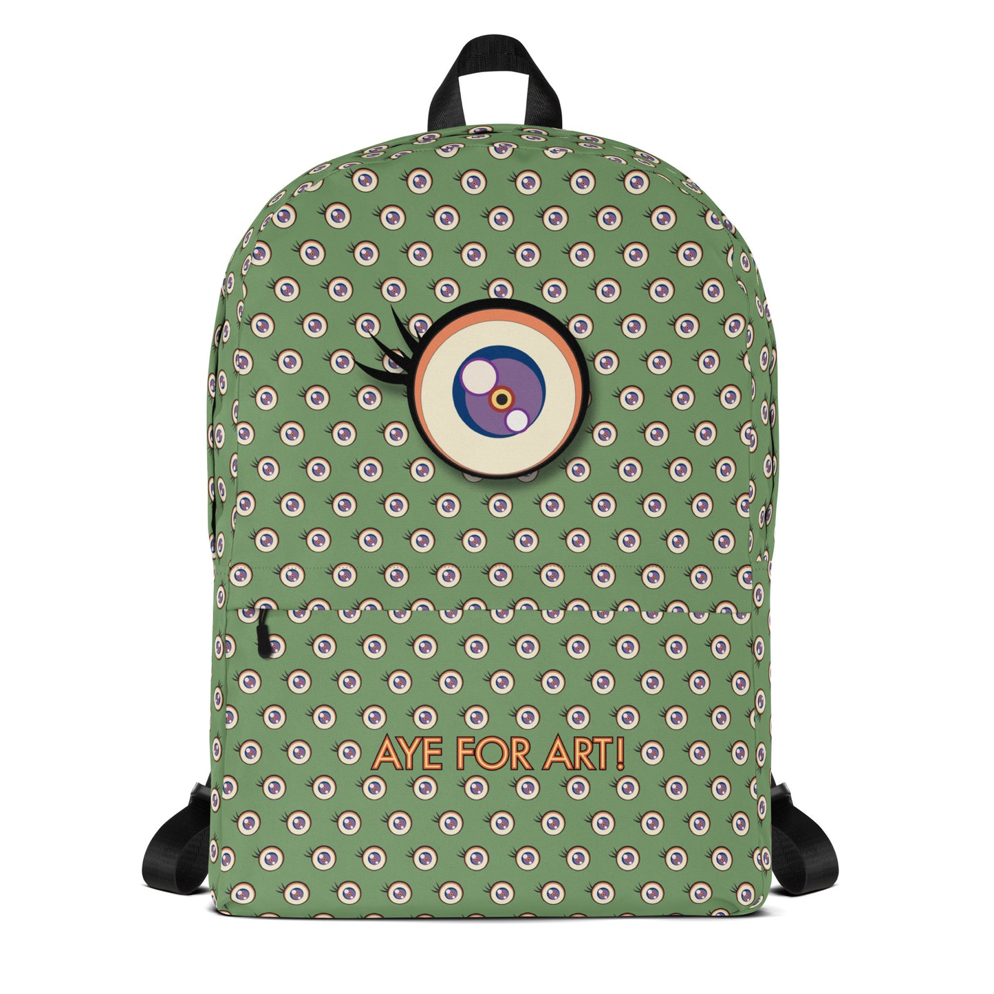 Aye For Art! Print Backpack, Green