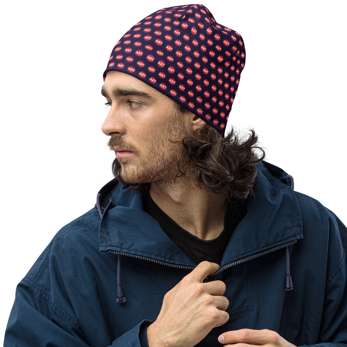CircleArt Print Deep Blue Beanie