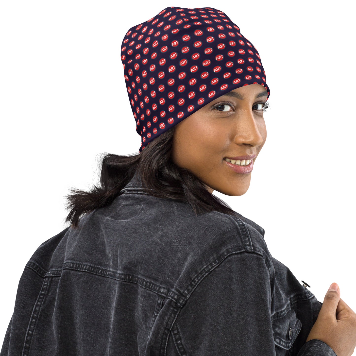 CircleArt Print Deep Blue Beanie