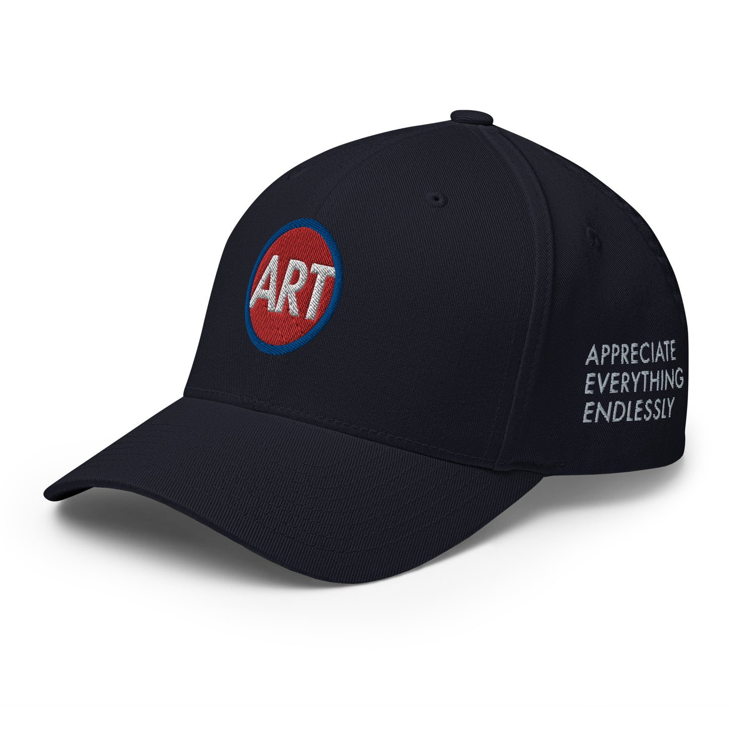 'Appreciate Everything Endlessly' CircleArt (Red, White & Blue) Structured Twill Cap