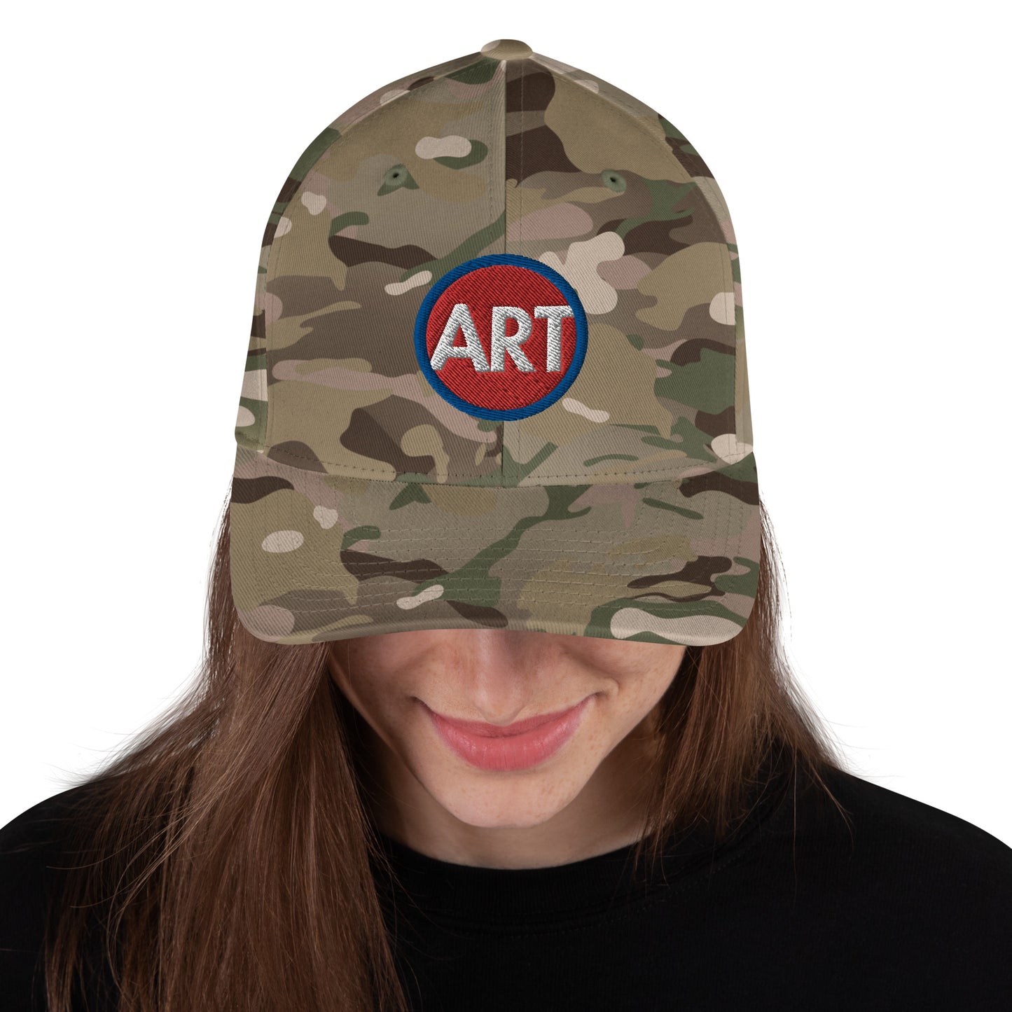 'Appreciate Everything Endlessly' CircleArt (Red, White & Blue) Structured Twill Cap
