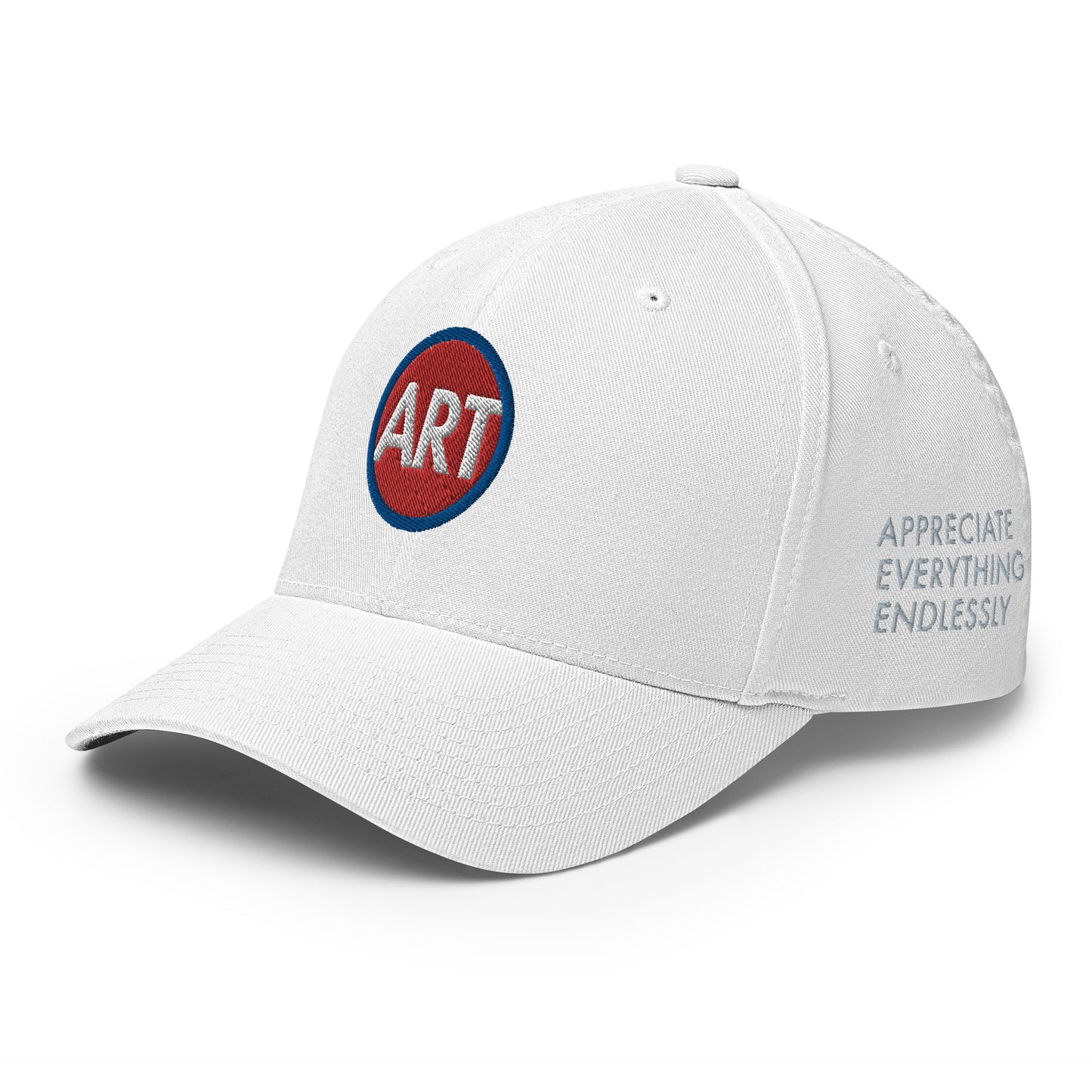 'Appreciate Everything Endlessly' CircleArt (Red, White & Blue) Structured Twill Cap