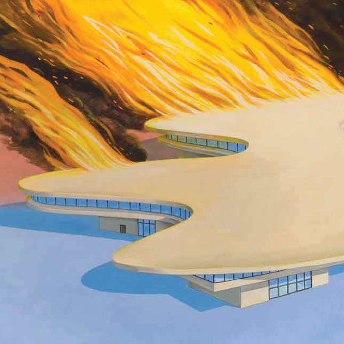 Sandow Birk, 'Los Angeles County Museum on Fire (after Ed Ruscha)'