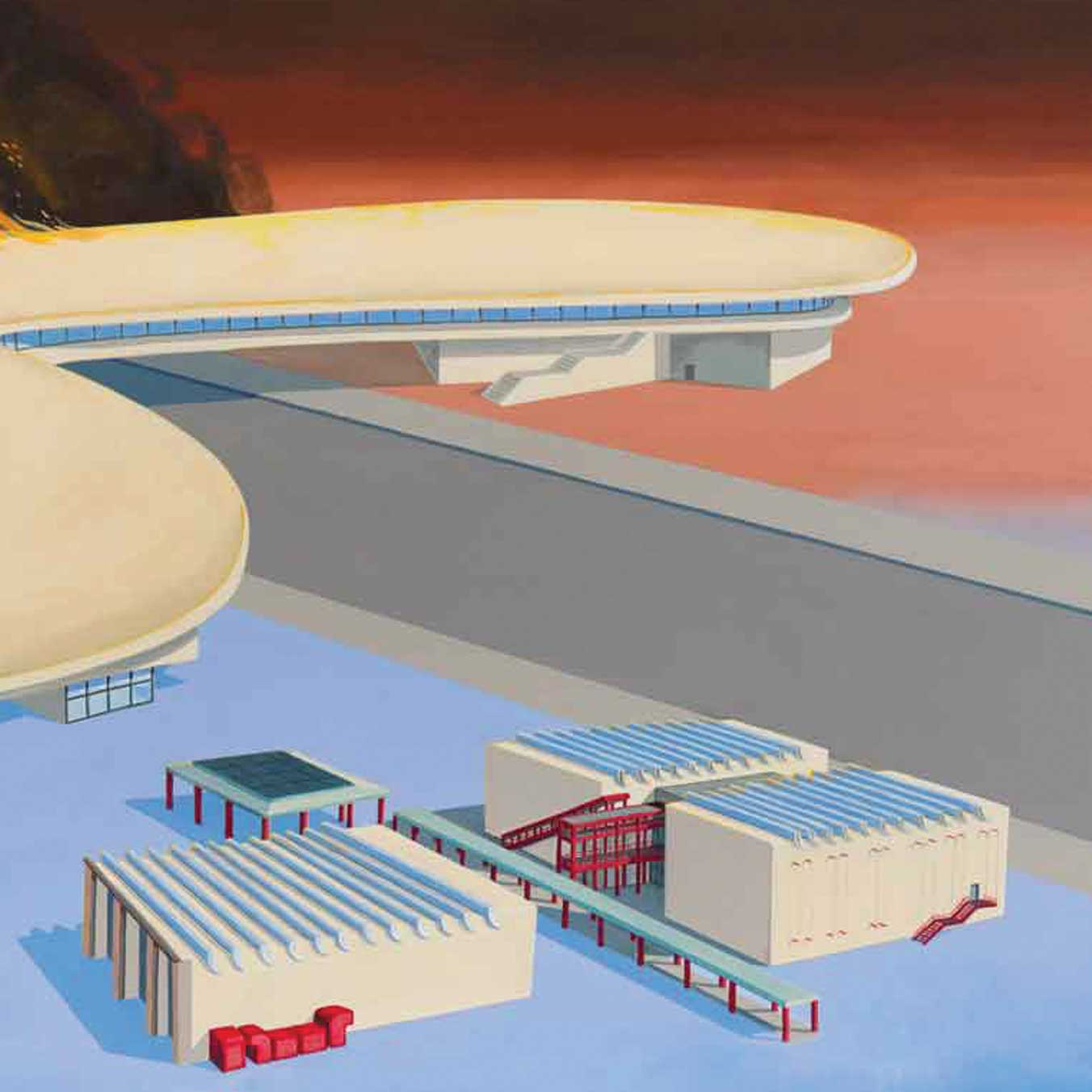 Sandow Birk, 'Los Angeles County Museum on Fire (after Ed Ruscha)'