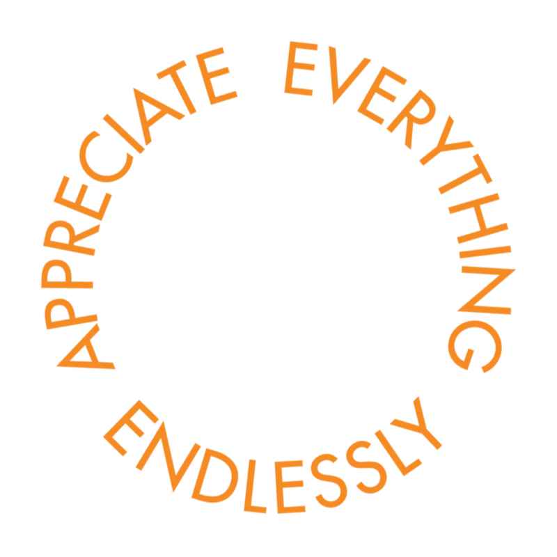 'Appreciate Everything Endlessly' Embroidered Apron