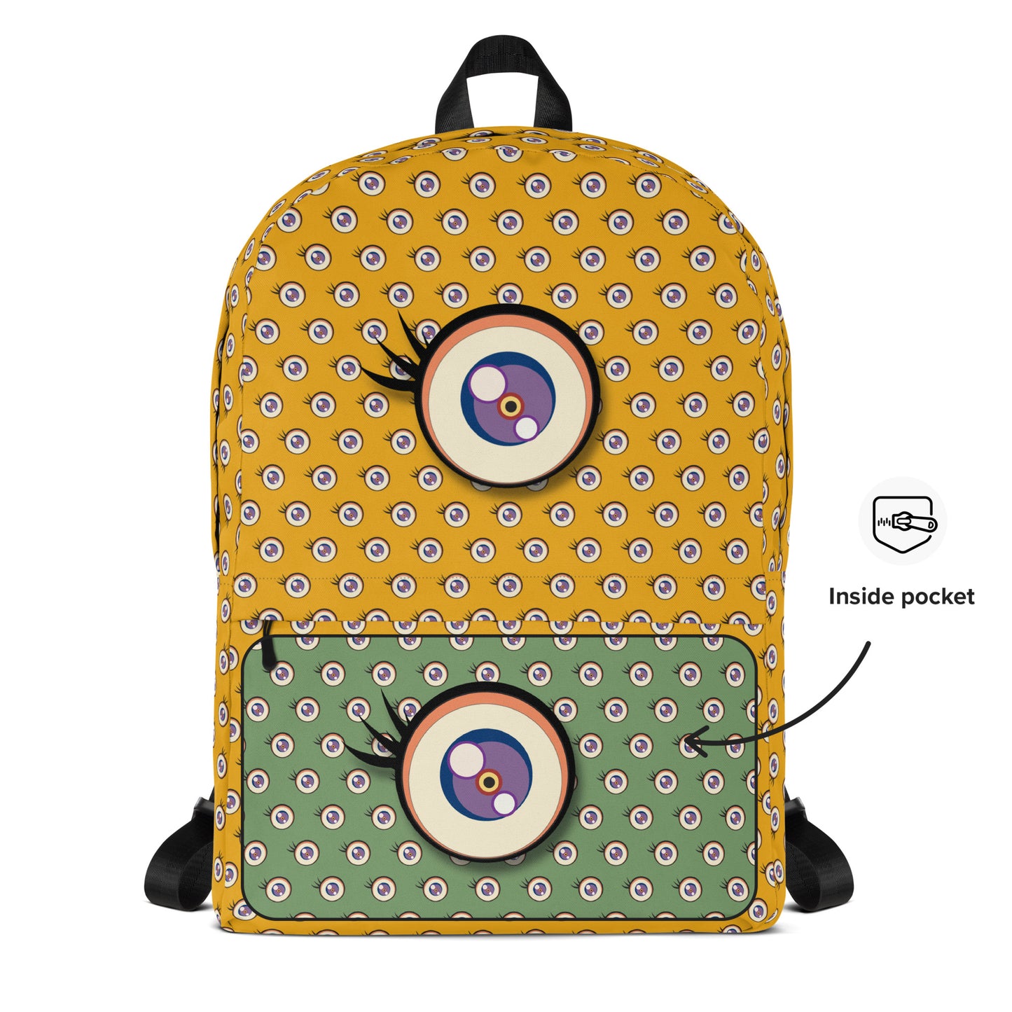 Aye For Art! (after Murakami) Print Backpack, Yellow