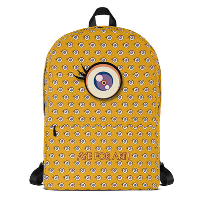 Aye For Art! (after Murakami) Print Backpack, Yellow