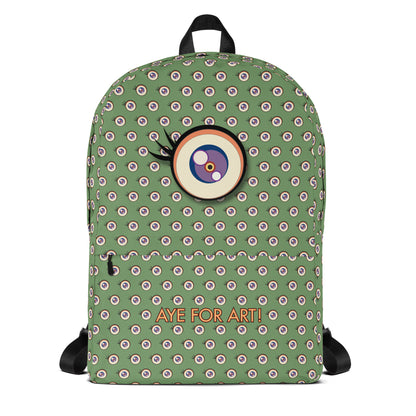 Aye For Art! (after Murakami) Print Backpack, Green