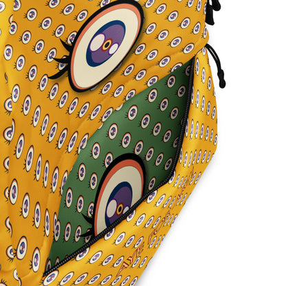 Aye For Art! (after Murakami) Print Backpack, Yellow