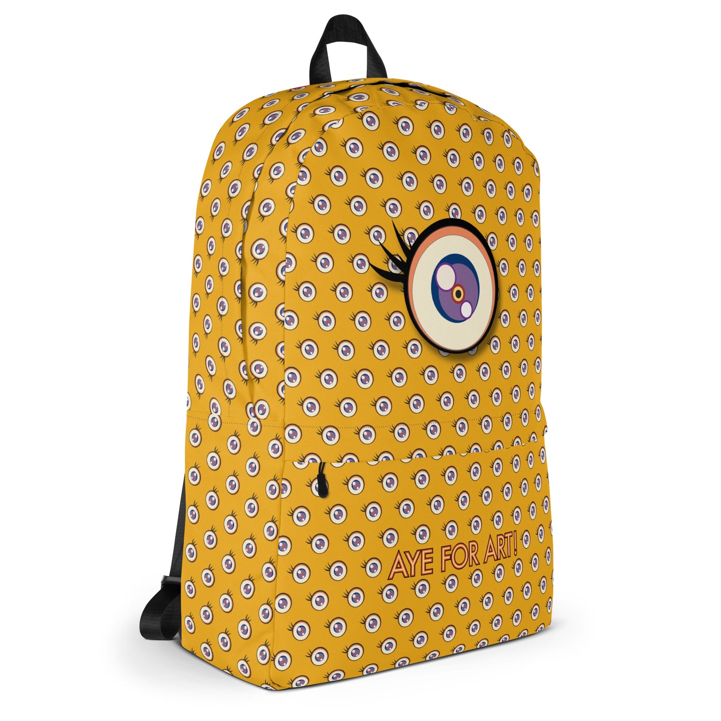 Aye For Art! (after Murakami) Print Backpack, Yellow