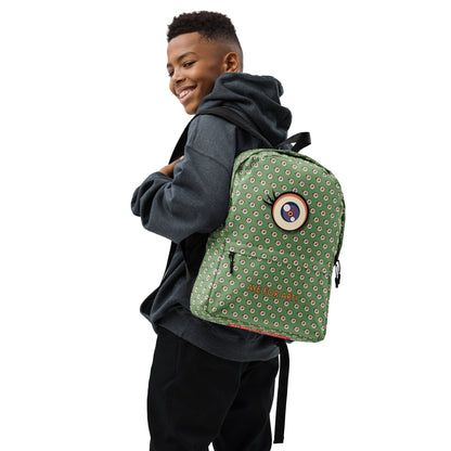 Aye For Art! (after Murakami) Print Backpack, Green