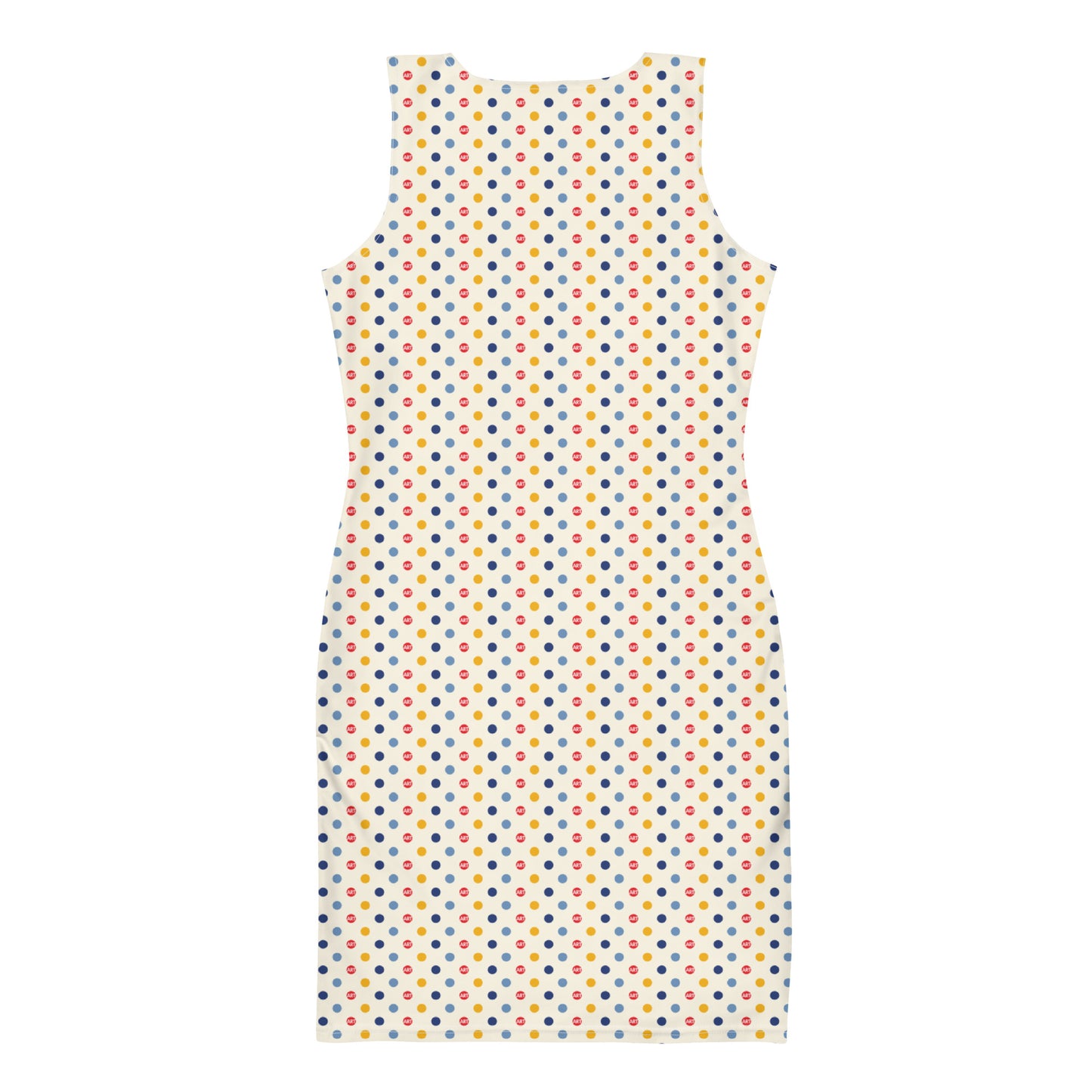 CircleArt Polka Dot Print Silhouette Dress, White