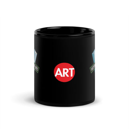 Victory Through the Arts! Black Glossy Mug