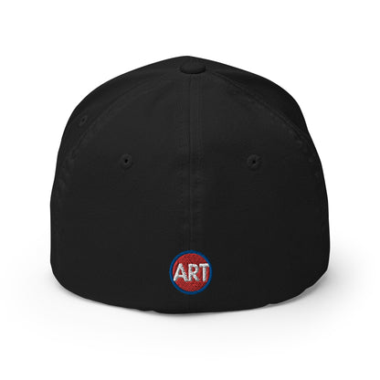 'Appreciate Everything Endlessly' 3-D Monochromatic Embroidered Cap, Black