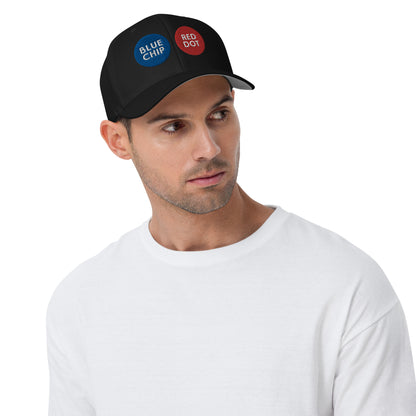 Blue Chip Red Dot Closed-Back Structured Twill Cap