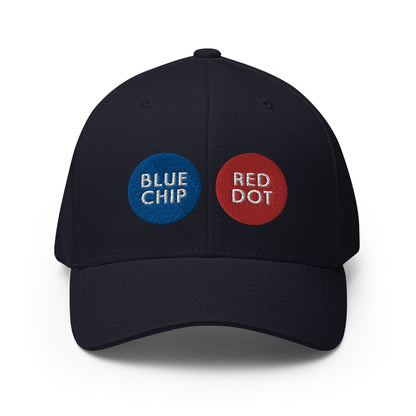 Blue Chip Red Dot Closed-Back Structured Twill Cap