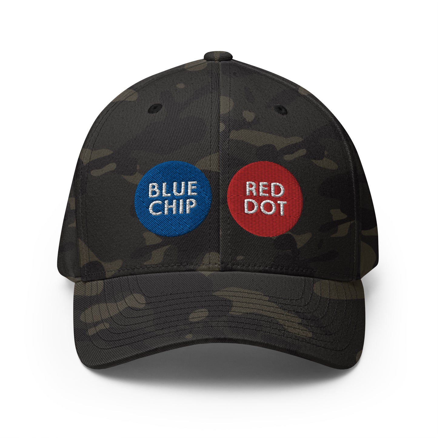 Blue Chip Red Dot Closed-Back Structured Twill Cap