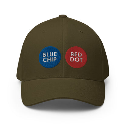 Blue Chip Red Dot Closed-Back Structured Twill Cap