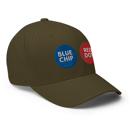 Blue Chip Red Dot Closed-Back Structured Twill Cap