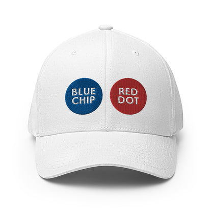 Blue Chip Red Dot Closed-Back Structured Twill Cap