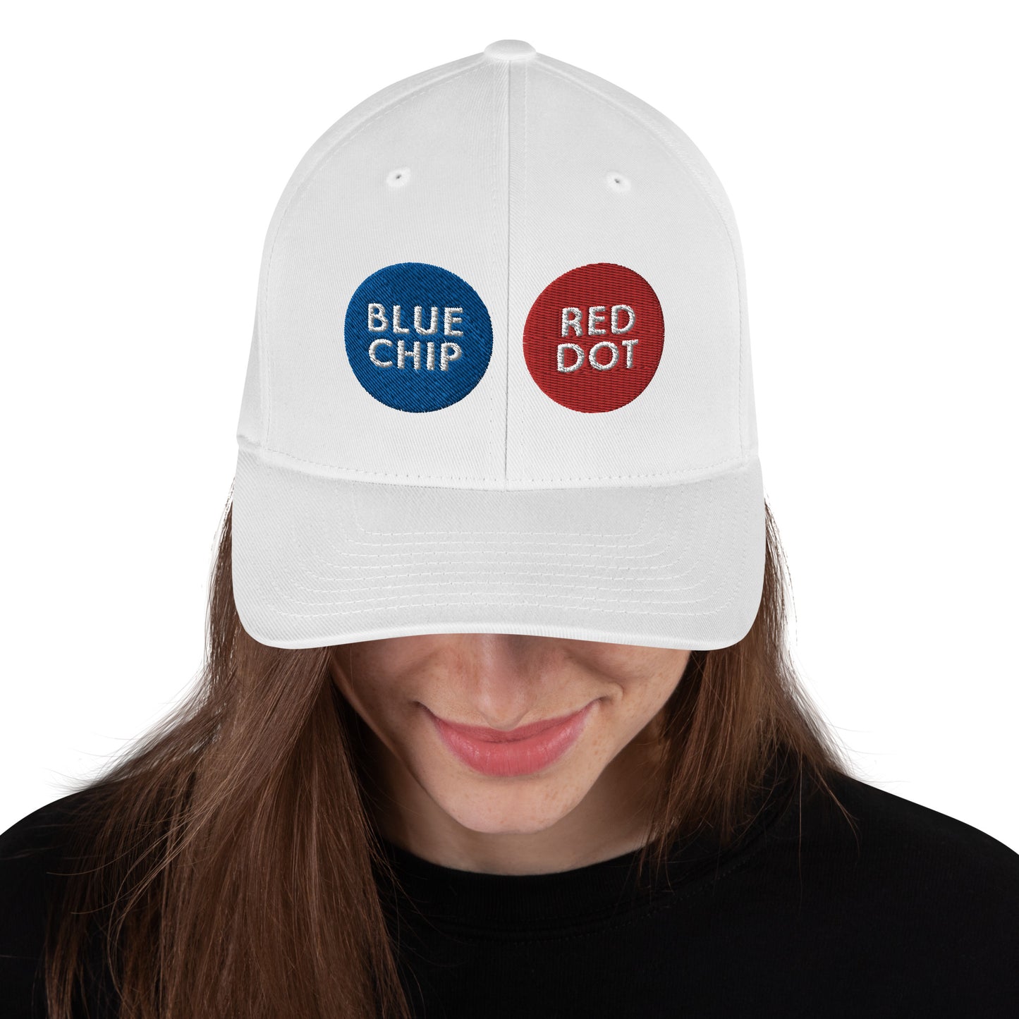 Blue Chip Red Dot Closed-Back Structured Twill Cap