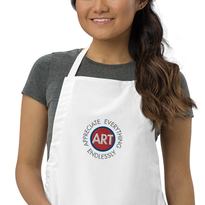 'Appreciate Everything Endlessly' CircleArt Embroidered Apron