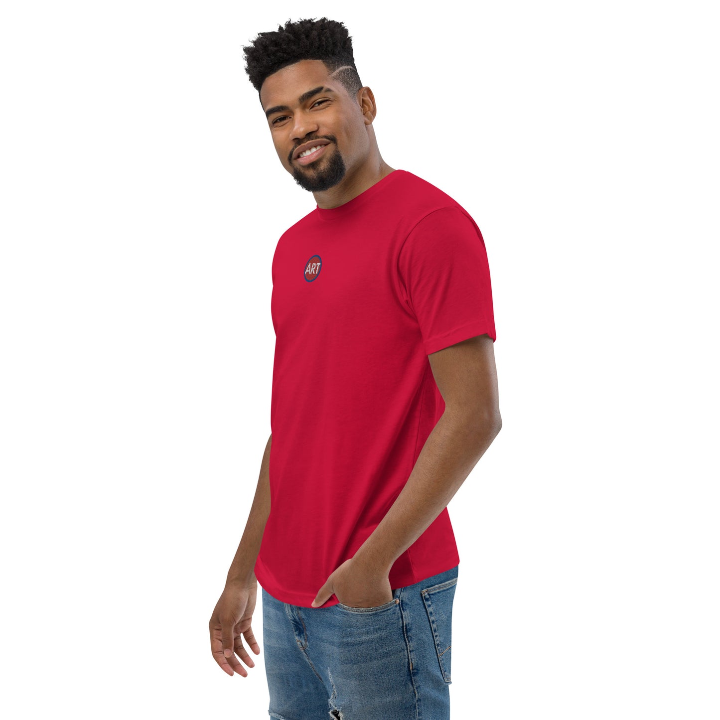 CircleArt (Red, White & Blue) Embroidered Men's Fashion T-shirt