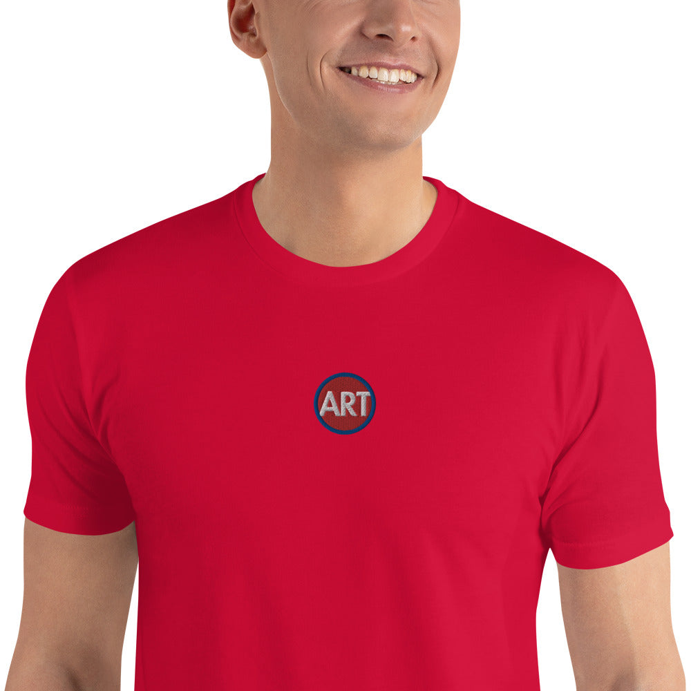 CircleArt (Red, White & Blue) Embroidered Men's Fashion T-shirt