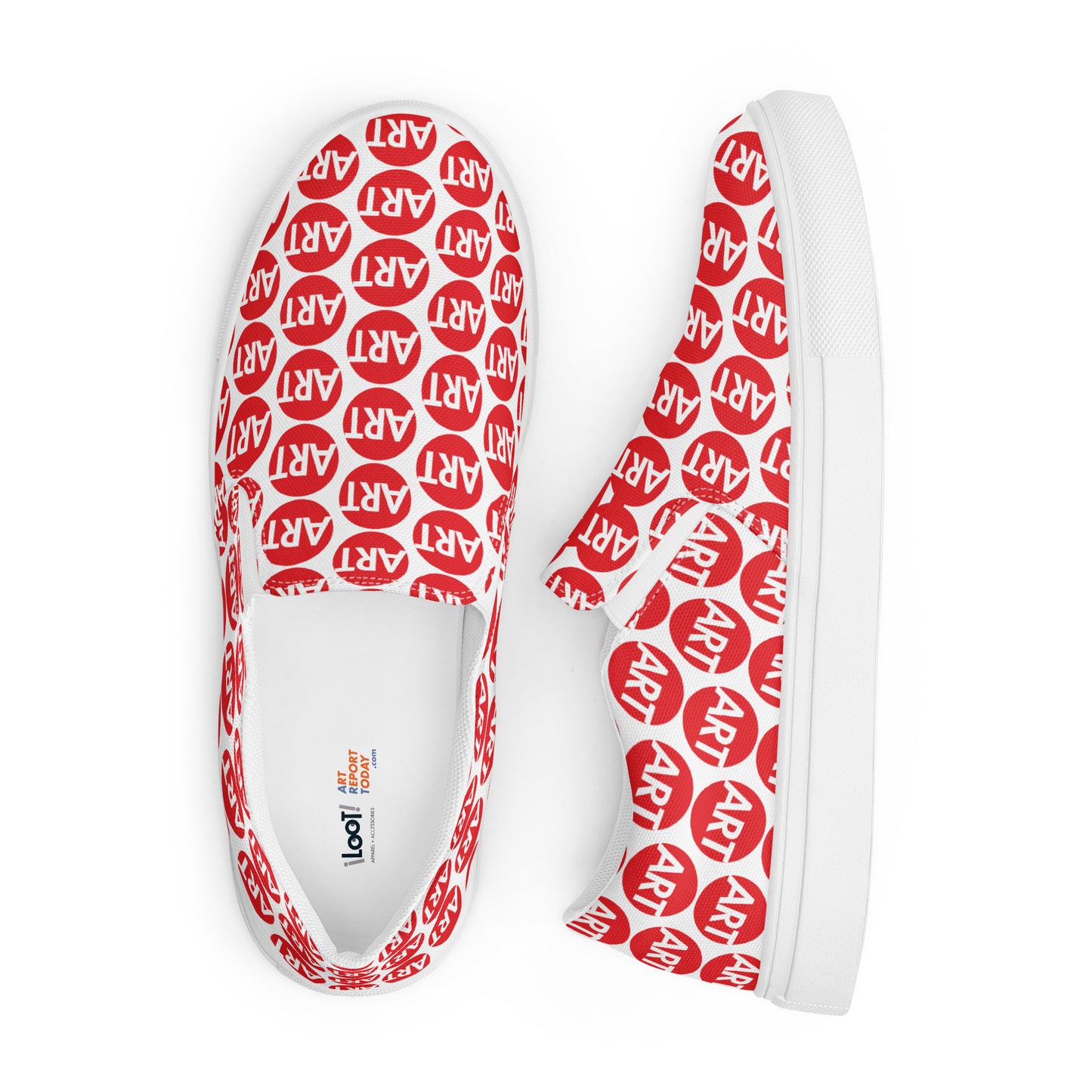 Exclusive! Men’s Slip-on Canvas Shoes, CircleArt Print