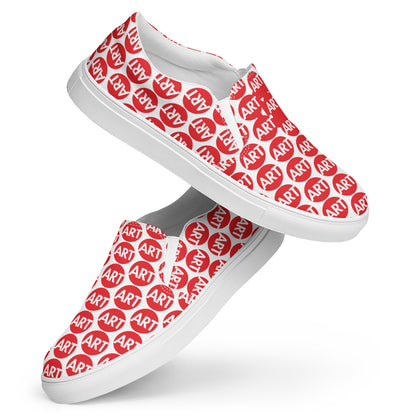 Exclusive! Men’s Slip-on Canvas Shoes, CircleArt Print