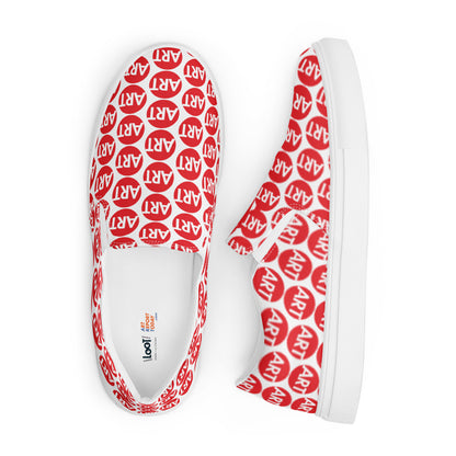 Exclusive! Men’s Slip-on Canvas Shoes, CircleArt Print