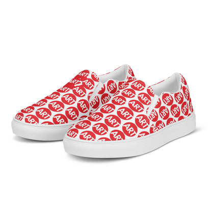 Exclusive! Men’s Slip-on Canvas Shoes, CircleArt Print