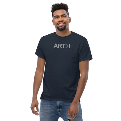 ART>i (Grey Logo) Classic Heavyweight Tee, 'Art Is Greater Than i'