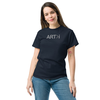 ART>i (Grey Logo) Classic Heavyweight Tee, 'Art Is Greater Than i'