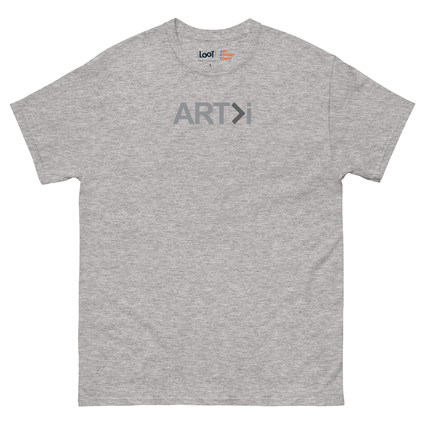 ART>i (Grey Logo) Classic Heavyweight Tee, 'Art Is Greater Than i'