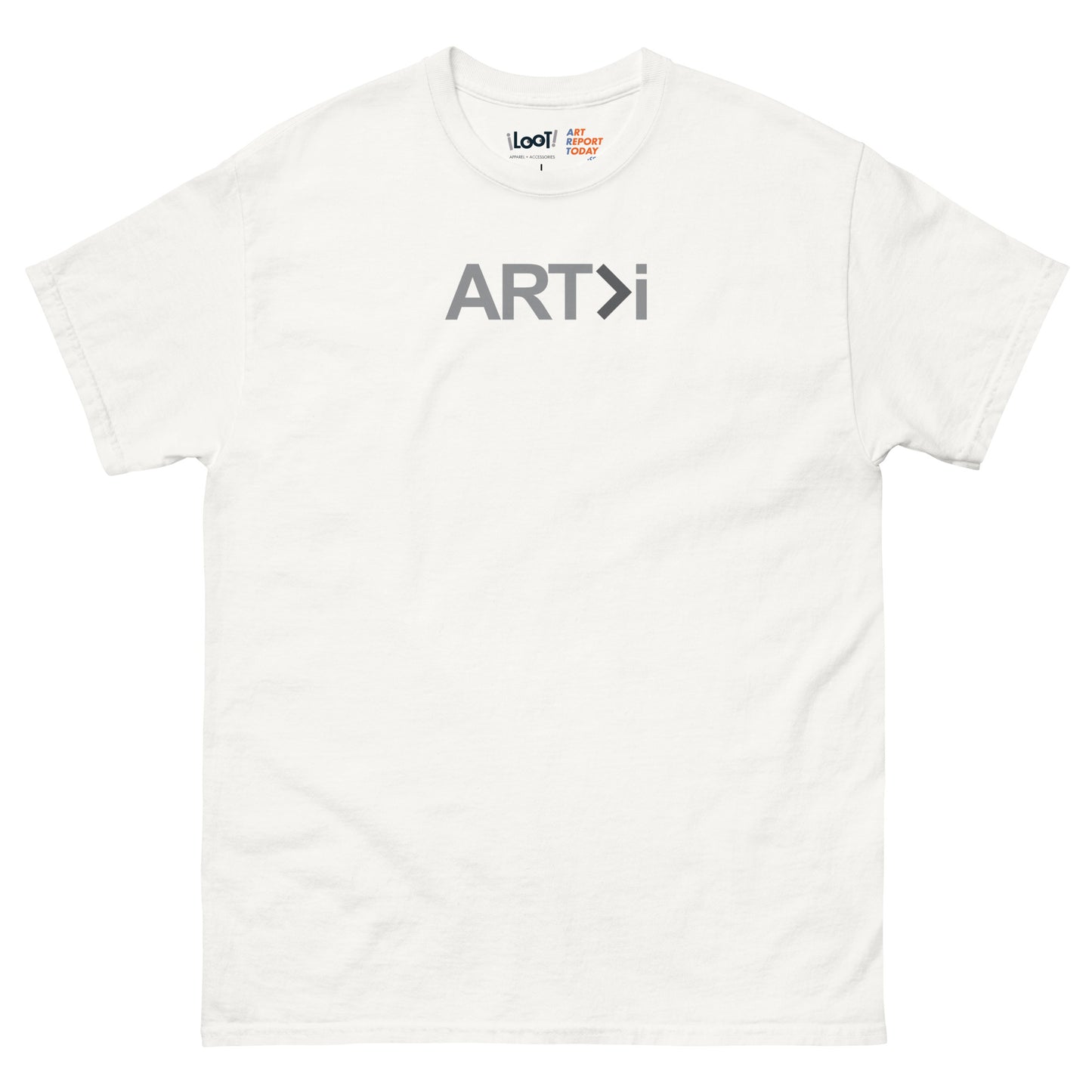 ART>i (Grey Logo) Classic Heavyweight Tee, 'Art Is Greater Than i'