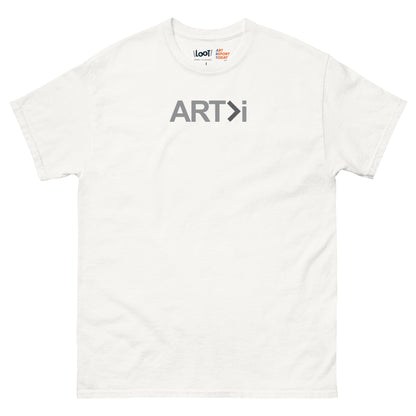 ART>i (Grey Logo) Classic Heavyweight Tee, 'Art Is Greater Than i'