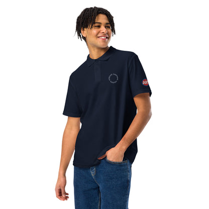 'Appreciate Everything Endlessly' Unisex Pique Polo Shirt, Embroidered