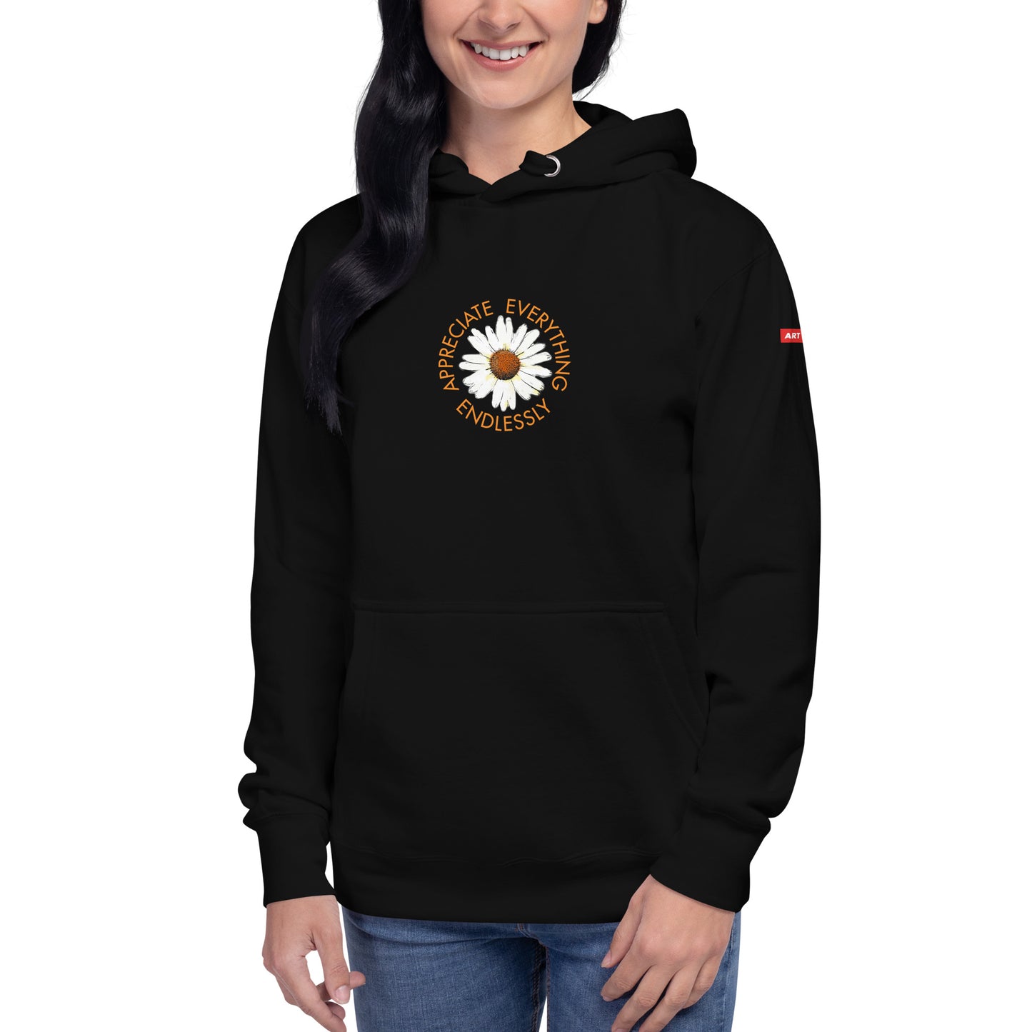 'Appreciate Everything Endlessly' Daisy Unisex Hoodie