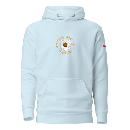 'Appreciate Everything Endlessly' Daisy Unisex Hoodie