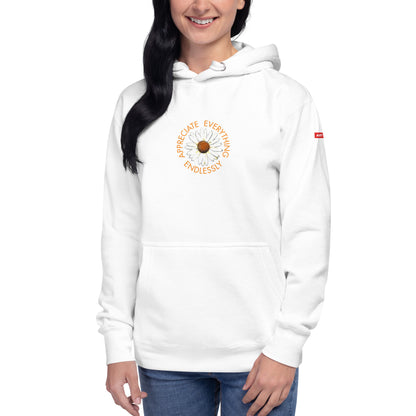 'Appreciate Everything Endlessly' Daisy Unisex Hoodie