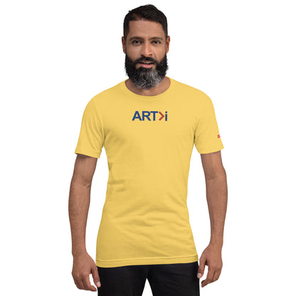 Unisex T-Shirt, ART Greater Than i (Blue-Red)